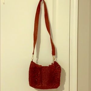 NWT Fringe Straw Bag
